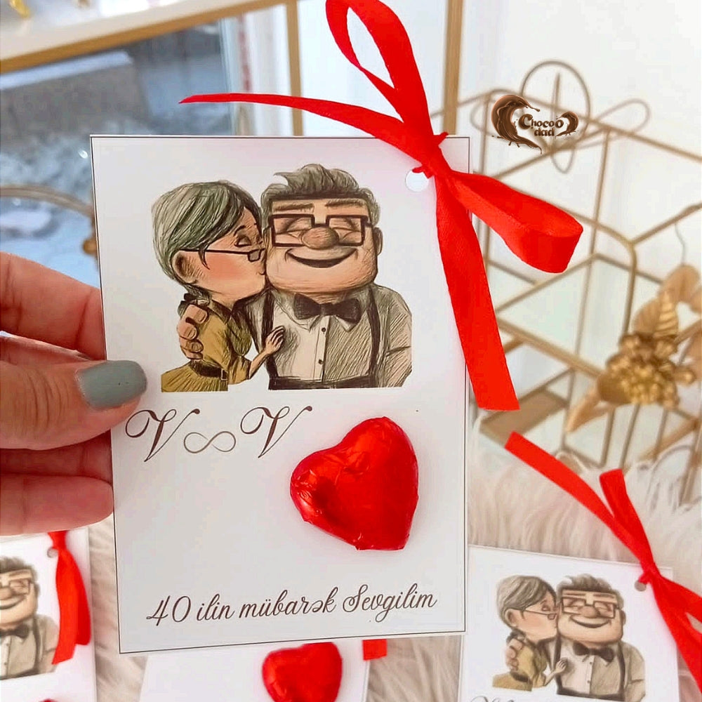 "Happy 40th, My Love" Chocolate Cards | Sweet Anniversary Gift