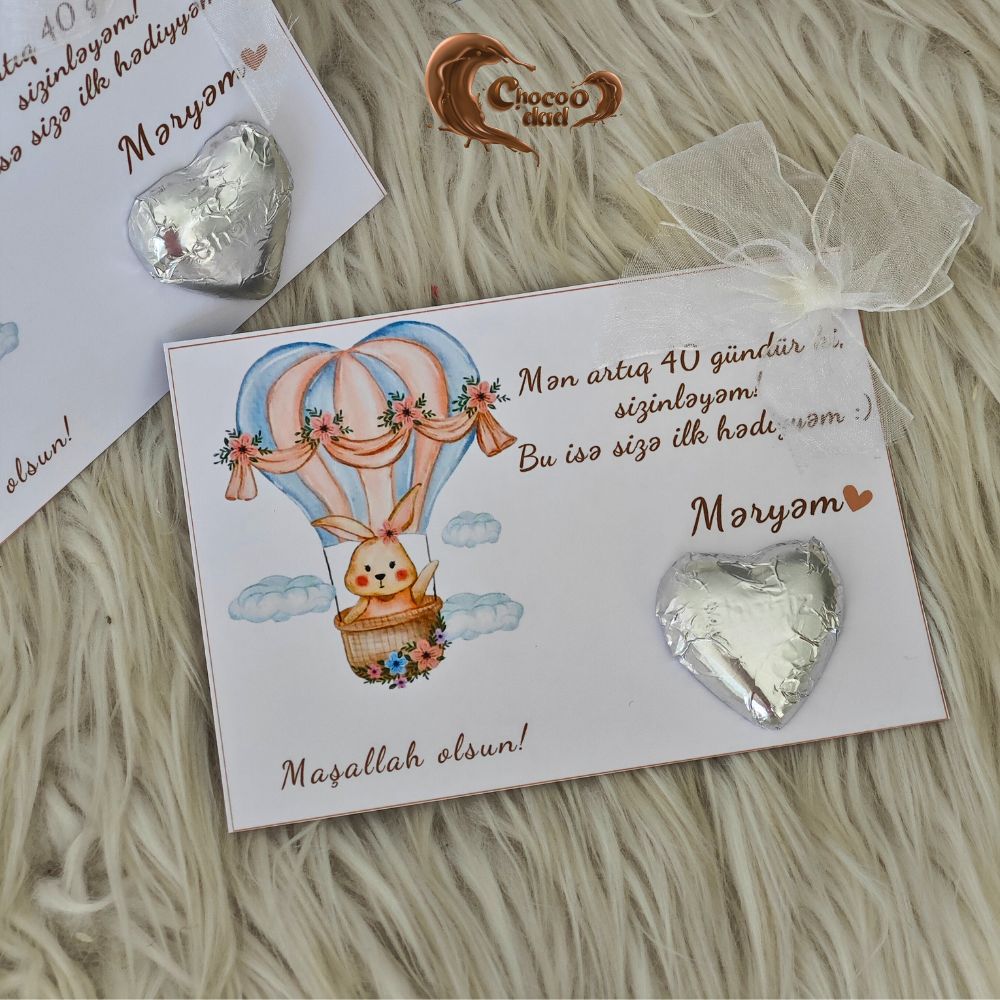 I’ve Been Here 40 Days! Custom Chocolate Cards for Baby’s Special Day Celebration