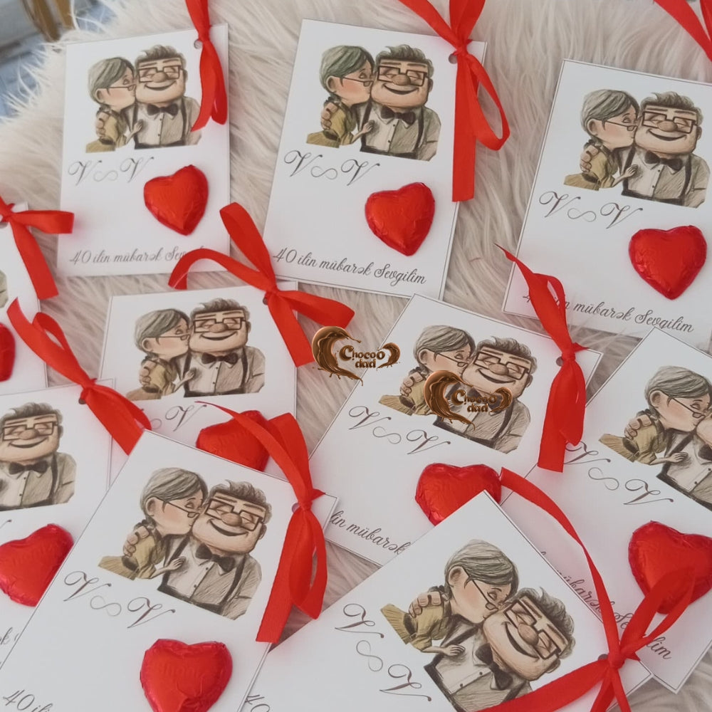 "Happy 40th, My Love" Chocolate Cards | Sweet Anniversary Gift