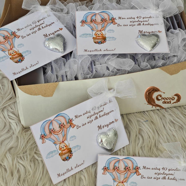 I’ve Been Here 40 Days! Custom Chocolate Cards for Baby’s Special Day Celebration