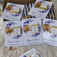 Flower Bouquet Design Chocolate Cards for Engagement Day