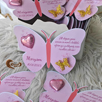 Butterfly-Shaped Chocolate Cards for First Birthday Celebration