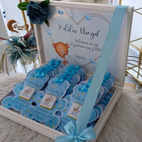 Welcome Baby Boy Chocolate Box – 50 Pieces in Blue Design