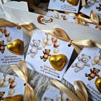 Welcome to Baby Emilya's 40-Day Celebration - Chocolate Favor Cards