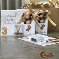 Adorably designed with a cute bear theme, perfect for celebrating Atilla’s 3rd birthday. 