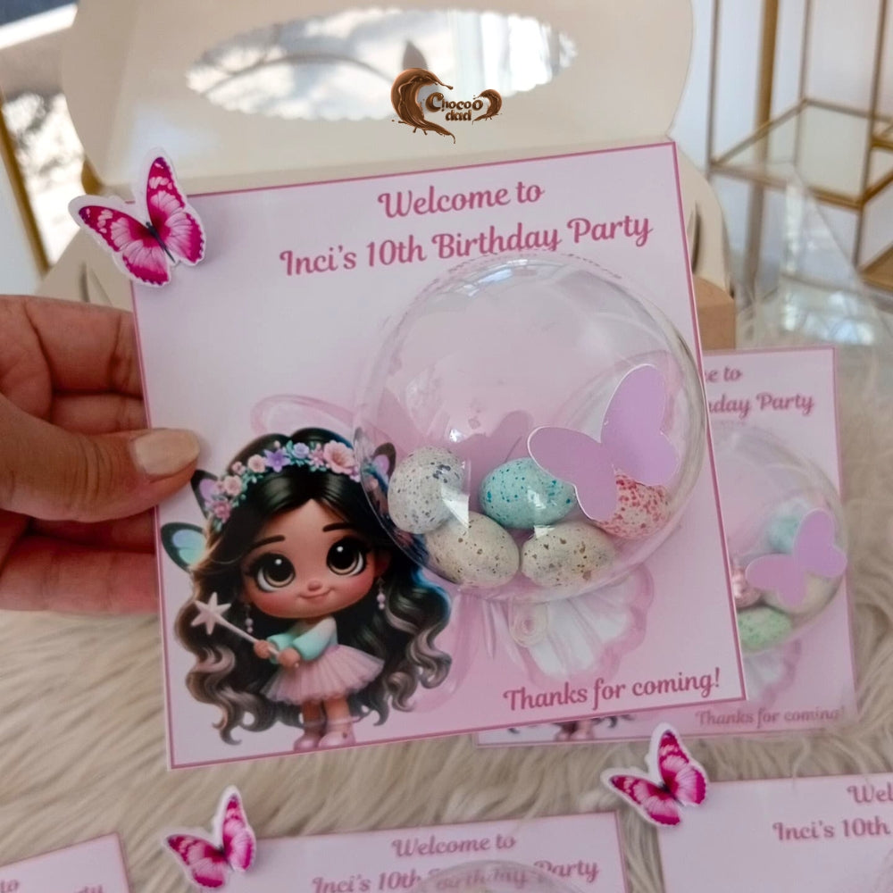 Baby Doll-Themed Chocolate Cards for 10-Year-Old Girl’s Birthday Party
