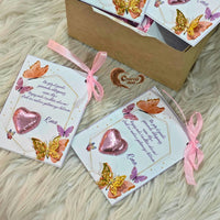 Butterfly Design 1st Birthday Girl Chocolate Cards
