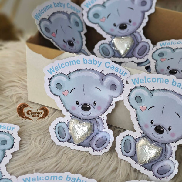 Celebrate the arrival of a little one with our adorable Koala Design Welcome Baby Chocolate Cards.