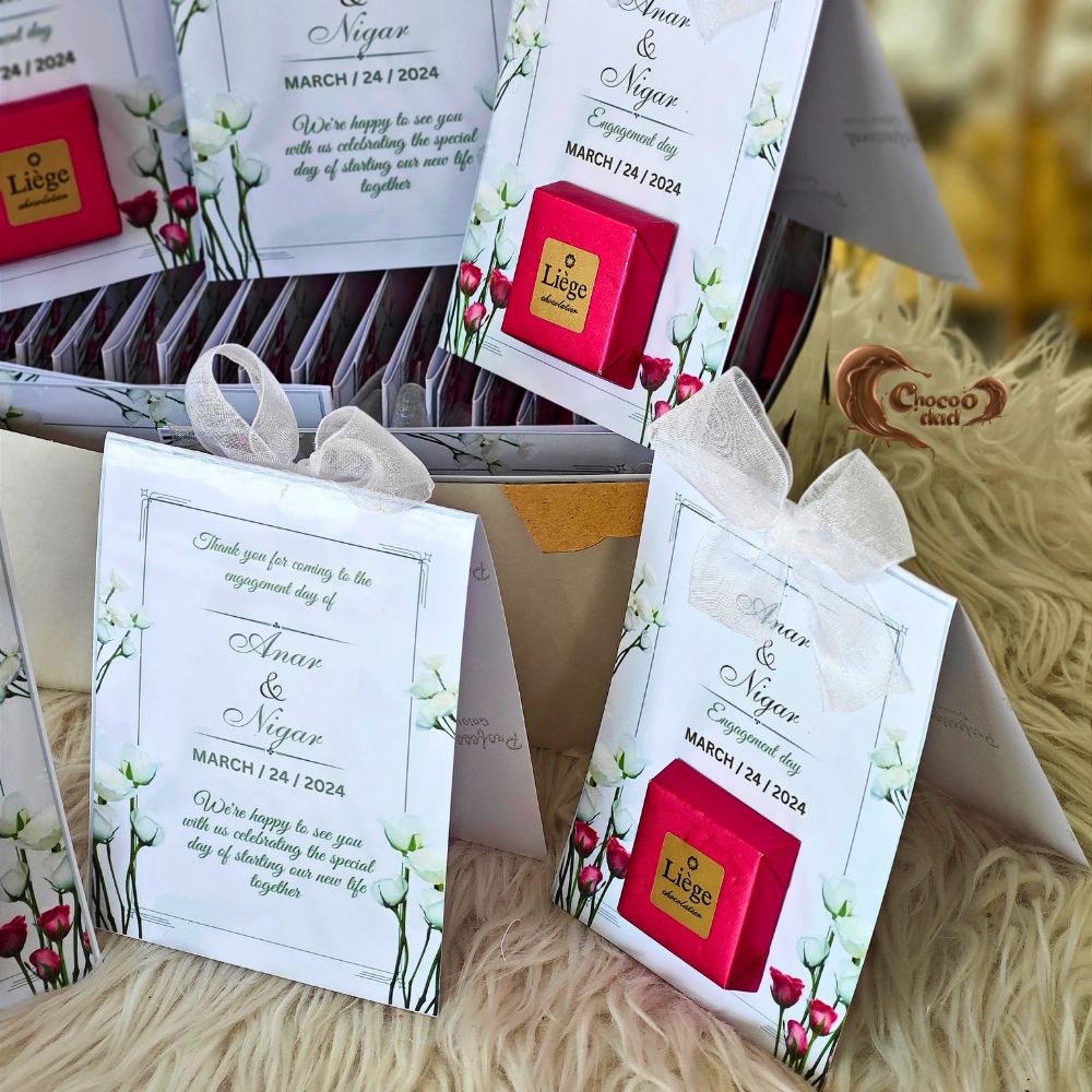 Celebrate the love and appreciation on your engagement day with these delightful chocolate cards that will leave a lasting sweet impression on everyone