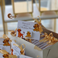 Celebrate your child's 2nd birthday in royal style with our Little King Simba-themed chocolate cards!