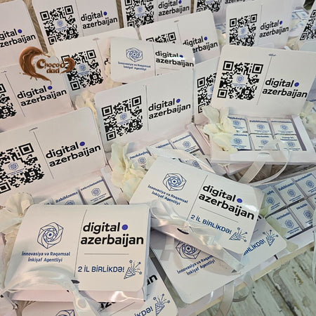 Korporativ tədbirlər üçün fərdi dizaynlı mini şokolad qutuları – şirkətlər üçün premium hədiyyələr