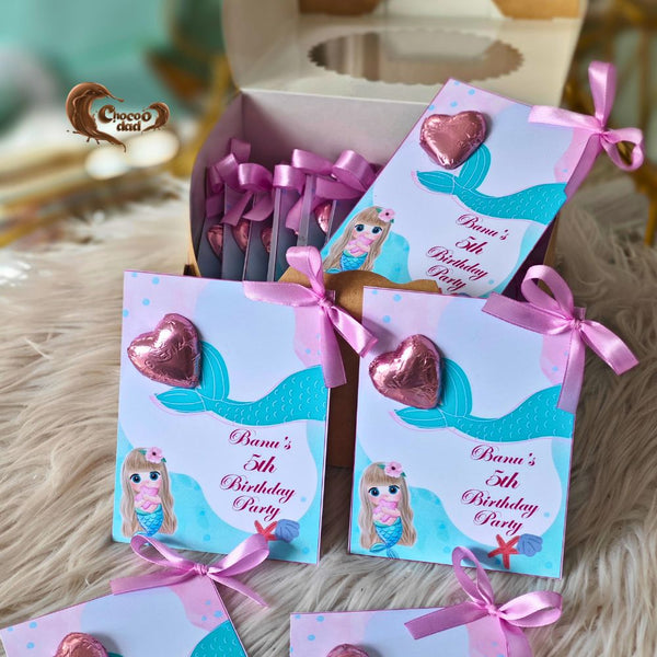 Disney Princess Ariel – Chocolate Cards for a 5-Year-Old Girl's Birthday