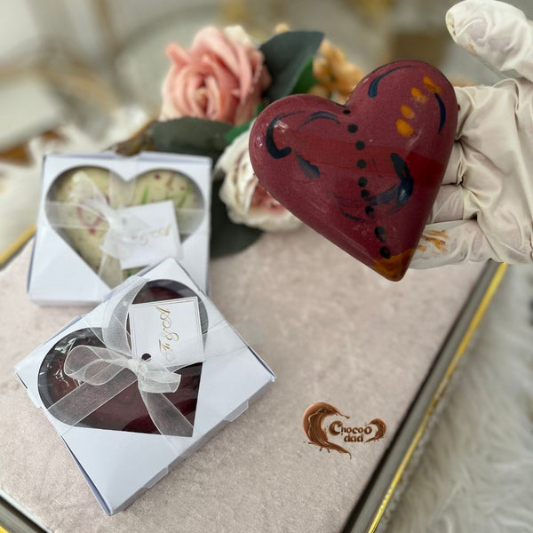 Dubai Chocolate Heart-Shaped 90g Favors for Special Occasions