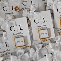 Elegant "With Love" Chocolate Favors for Engagement Day
