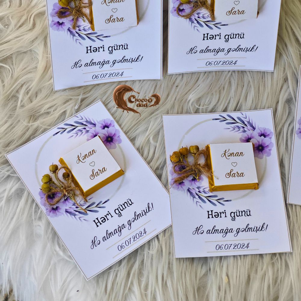 💍 Engagement Day – Chocolate Cards for the Proposal Day

