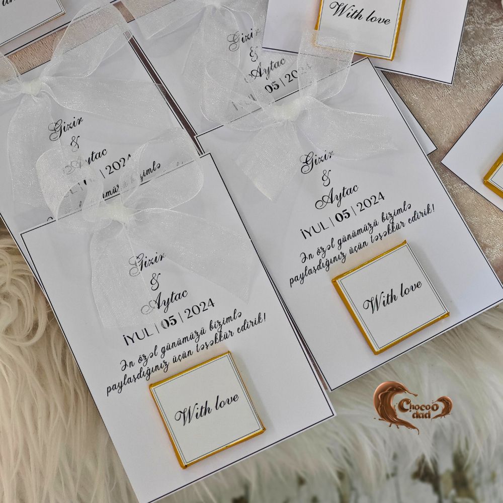 💍 Engagement Day Special "With Love" Chocolate Cards
