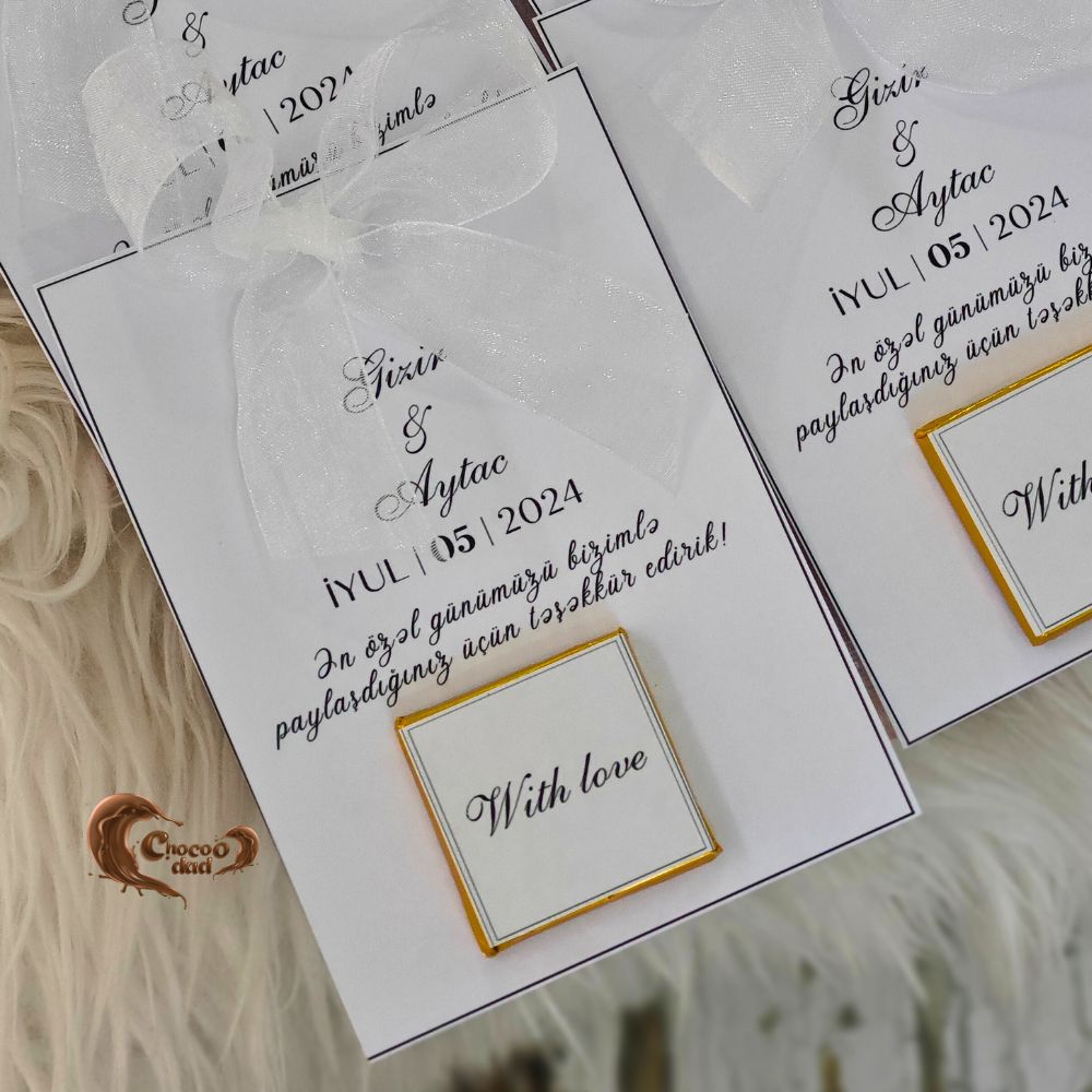 Engagement & Marriage Day Special "With Love" Chocolate Cards