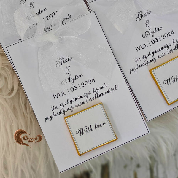 Engagement & Marriage Day Special "With Love" Chocolate Cards