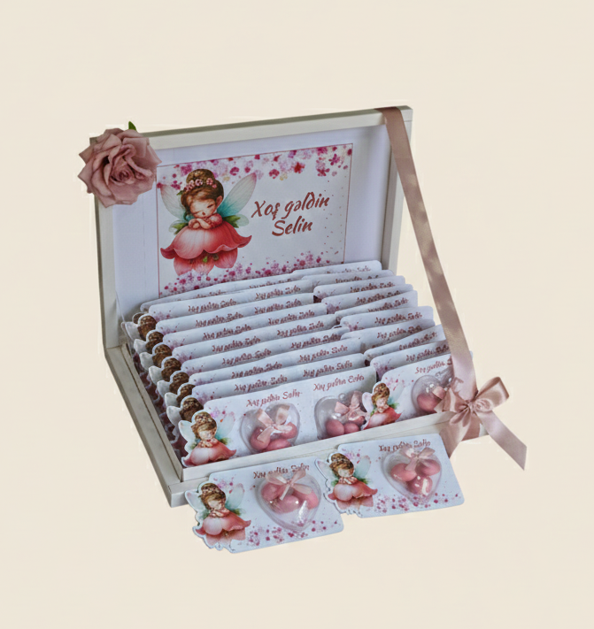 Set of small boxes with a decorative design on a beige background