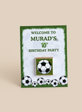Custom 10th Birthday Soccer Favor Cards – Personalized Football Theme Chocolate Gifts for School & Friends – Professional Sports Table Place Cards for Boys