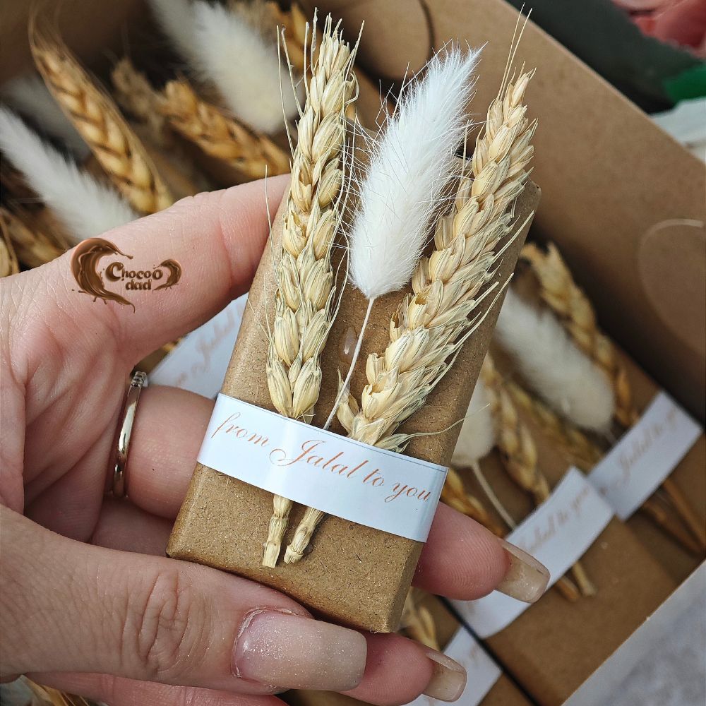 Hyacinth & Kraft Paper-Themed Custom Birthday Chocolate Favors