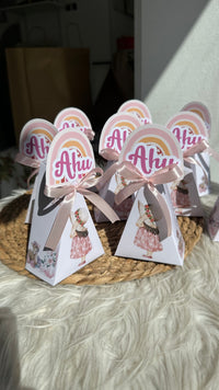 Boho Girl Baby Shower Pyramid Favour Box — Personalised Chocolate Gift — Chocoodad Baku