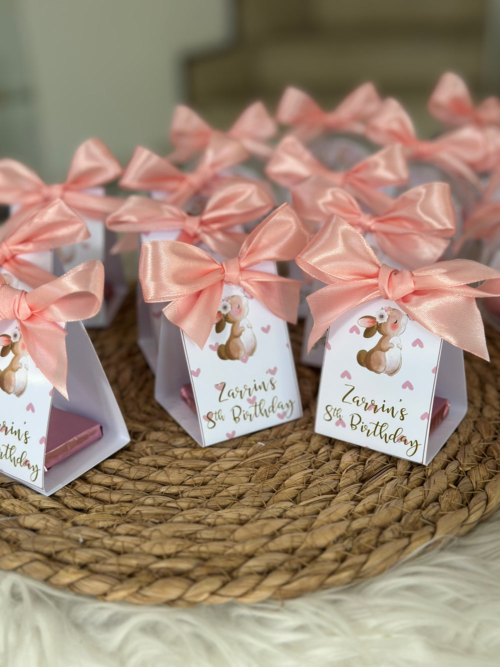Boho Girl Shadow Box Bonbon Set — Pastel Baby Shower Display Gift — Chocoodad Baku