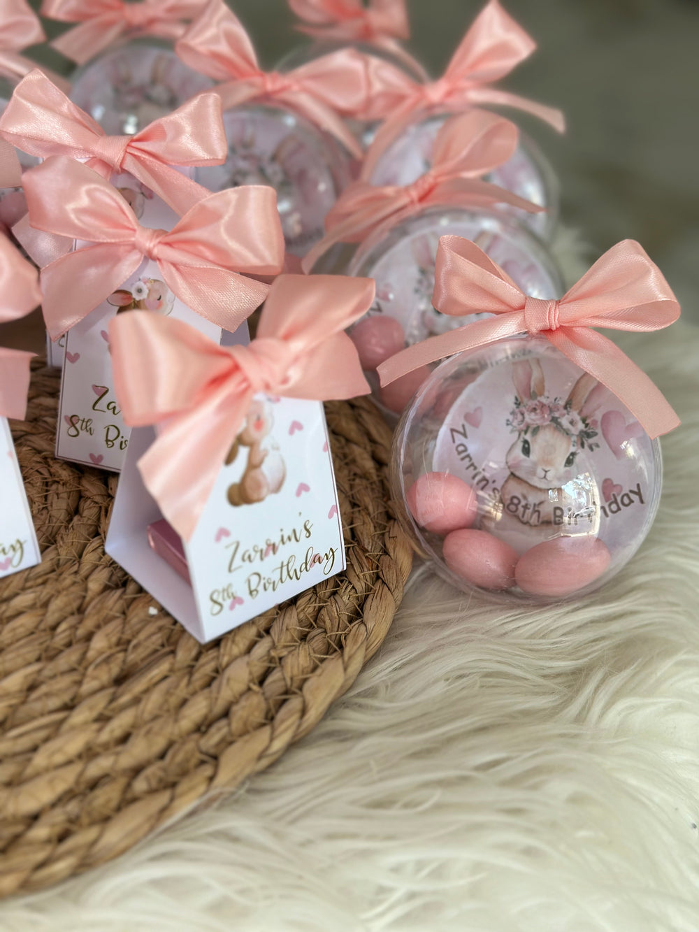 Boho Girl Shadow Box Bonbon Set — Pastel Baby Shower Display Gift — Chocoodad Baku