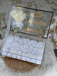 Yes Day Acrylic Khoncha Chocolate Box — White Organza Wedding Favour — Chocoodad Baku