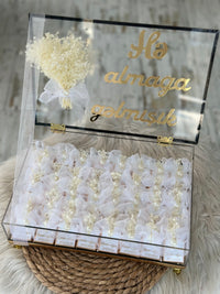 Yes Day Acrylic Khoncha Chocolate Box — White Organza Wedding Favour — Chocoodad Baku
