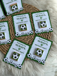Football Birthday Chocolate Card — Green Pitch & Ball Favour — Chocoodad Baku