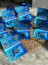 Sonic the Hedgehog Birthday Favour Box — Blue Personalised Chocolate Gift — Chocoodad Baku