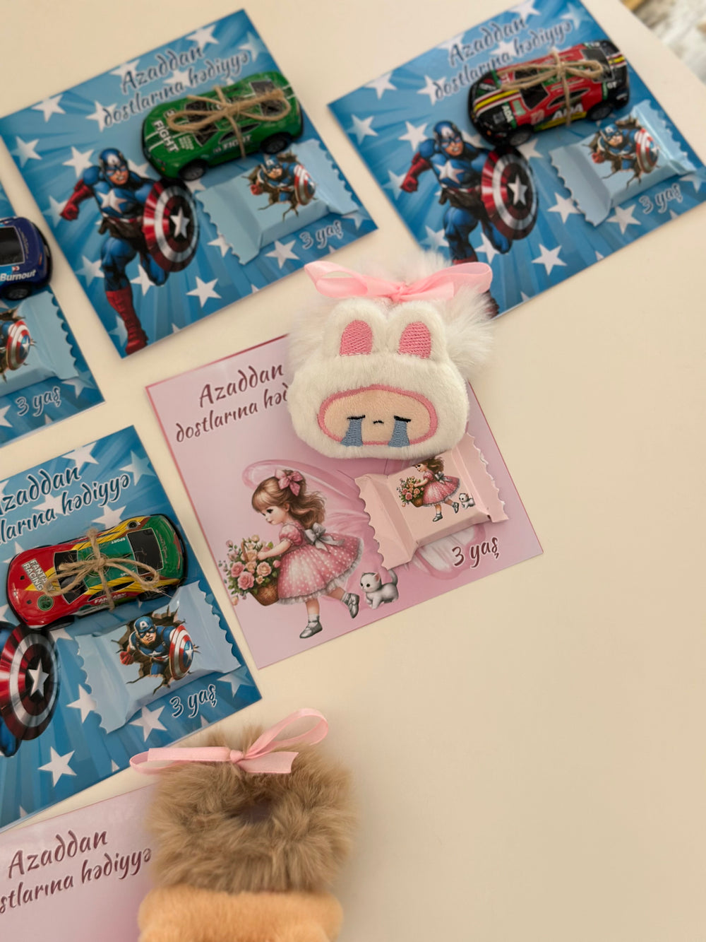 Captain America Birthday Accessory Card — Car Toy + Chocolate Gift — Chocoodad Baku