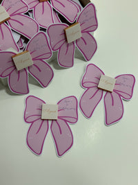 Pink Glitter Bow 1st Birthday Favour Card — Personalised Chocolate Gift — Chocoodad Baku