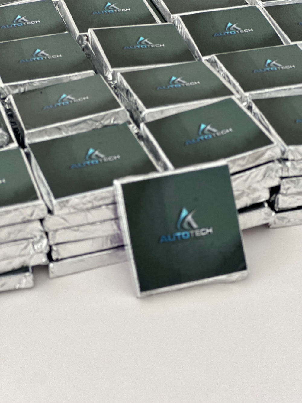 Corporate Logo Chocolate — Custom Branded Foil Wrapped Branded — Chocoodad Baku