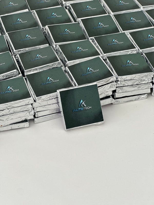 Corporate Logo Chocolate — Custom Branded Foil Wrapped Branded — Chocoodad Baku