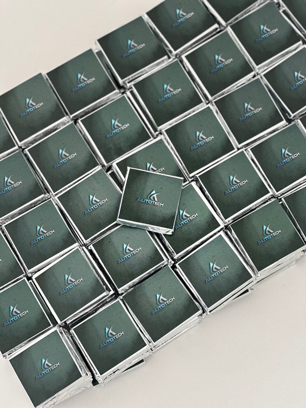 Corporate Logo Chocolate — Custom Branded Foil Wrapped Branded — Chocoodad Baku