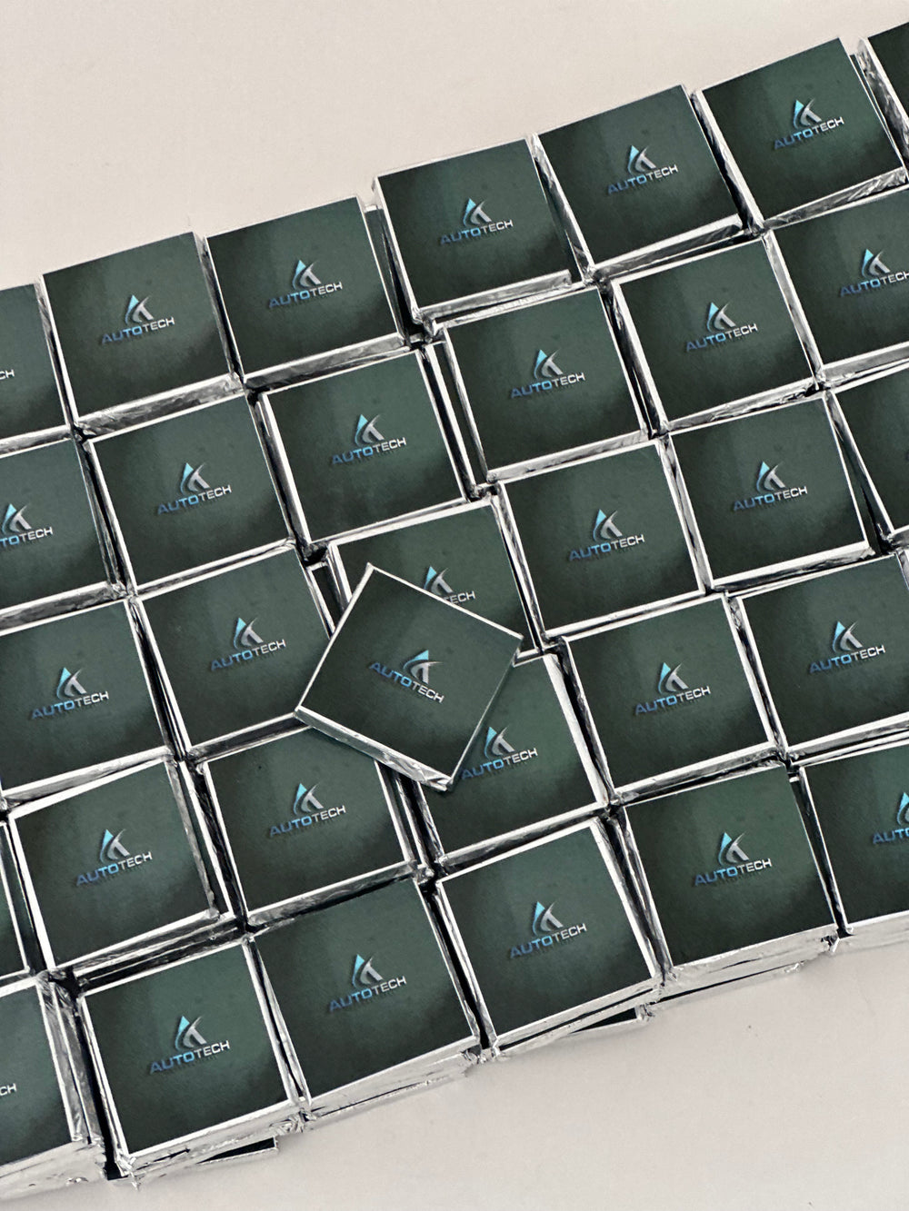 Corporate Logo Chocolate — Custom Branded Foil Wrapped Branded — Chocoodad Baku