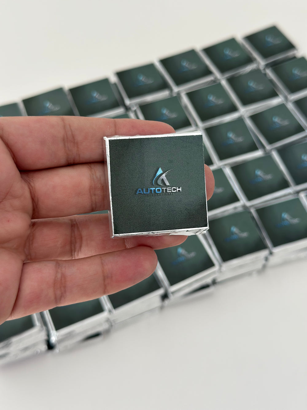 Corporate Logo Chocolate — Custom Branded Foil Wrapped Branded — Chocoodad Baku