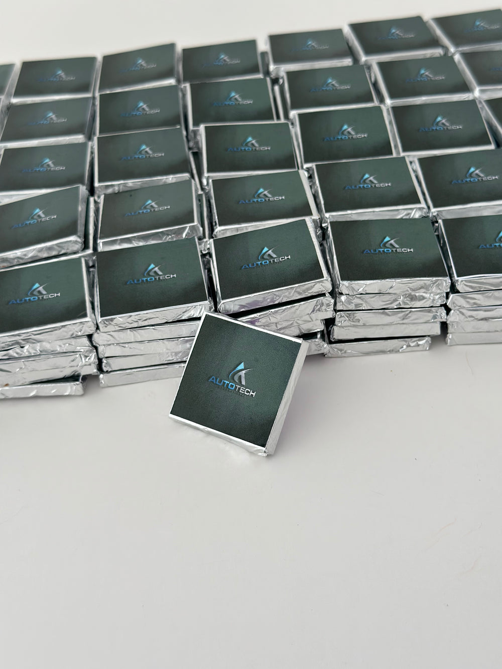 Corporate Logo Chocolate — Custom Branded Foil Wrapped Branded — Chocoodad Baku