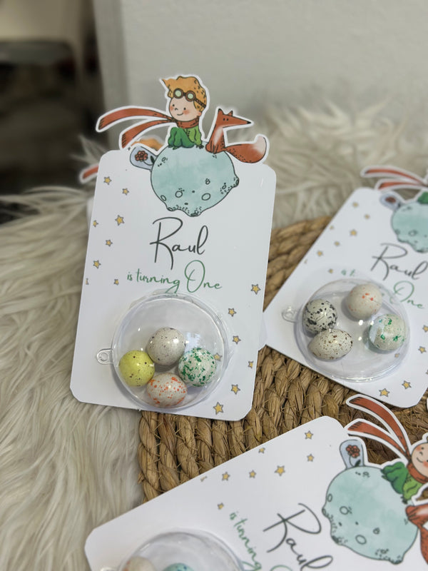 The Little Prince Birthday Bonbon Card — Speckled Egg Dome Favour — Chocoodad Baku