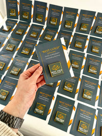 Gold Corporate Branding Chocolate Card — Custom Company Logo Gift — Chocoodad Baku