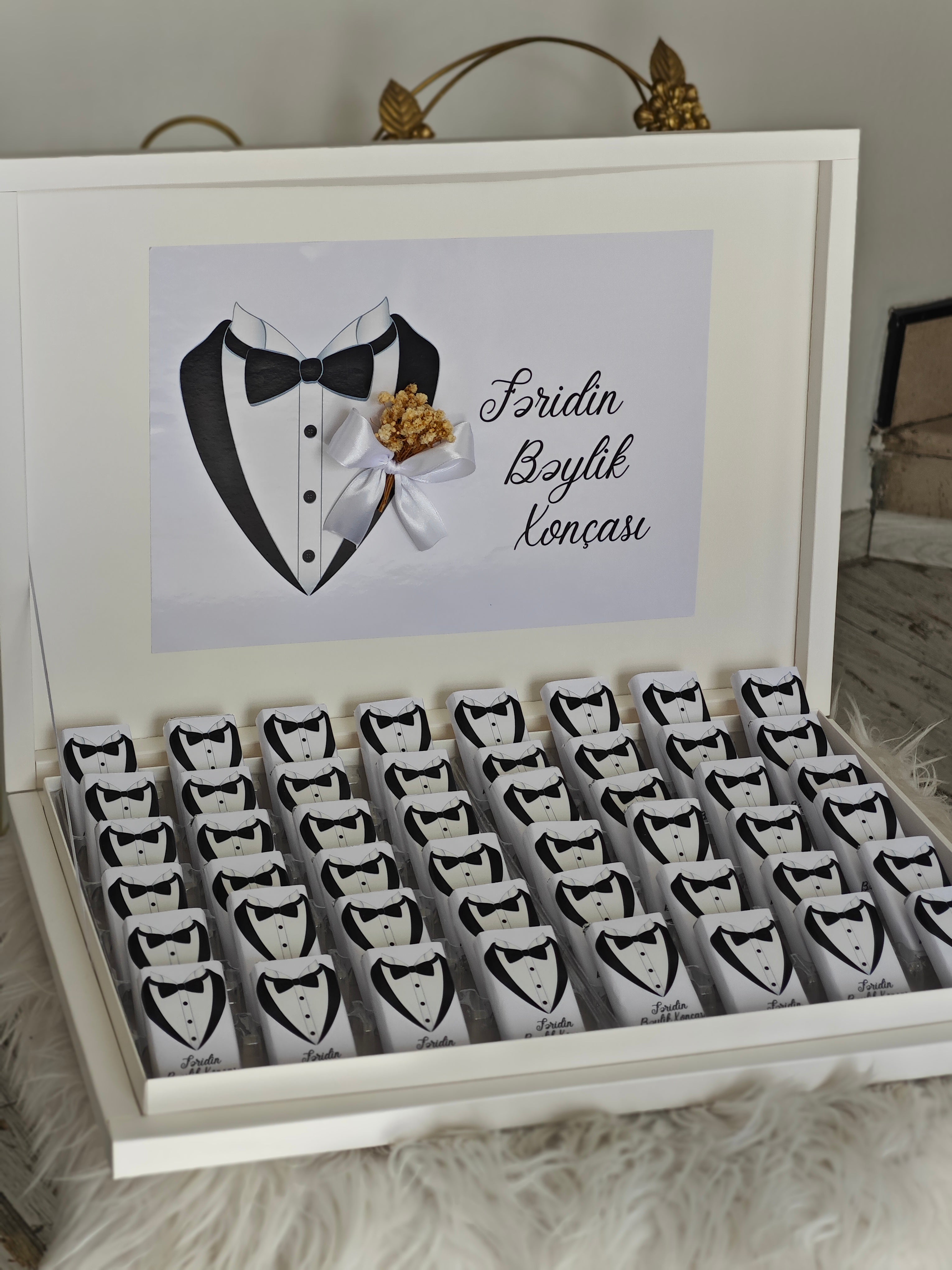 Groom Chocolate Gift Box – 48-Piece Chocolate Box for the Groom