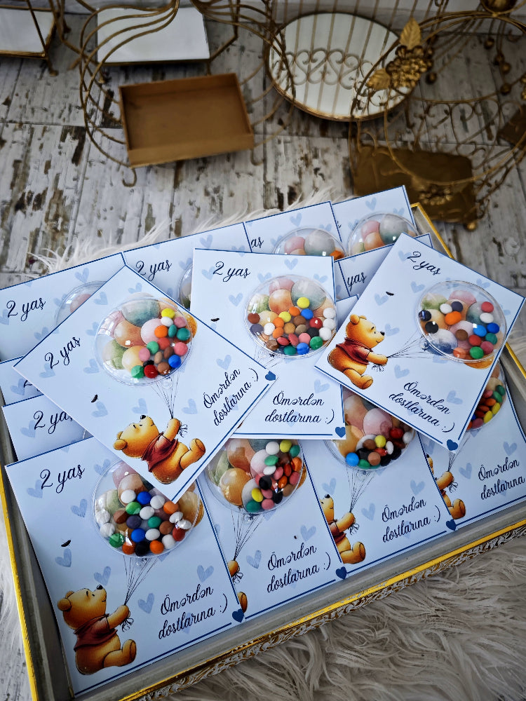 winnie the pooh chocolate candy colors favours for birthday party