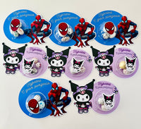 Kuromi & Spiderman Mixed Birthday Favour Card — Bonbon Dome Gift — Chocoodad Baku
