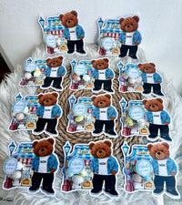 Cool Bear Candy Shop 1st Birthday Favour Card — Bonbon Dome Gift — Chocoodad Baku