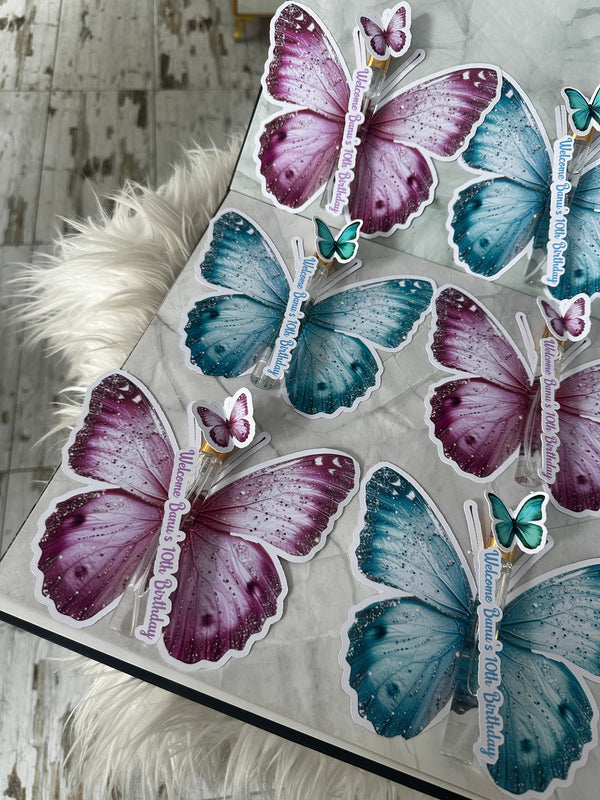 Butterfly Shaped Birthday Chocolate Card — Perfume Bottle Gift — Chocoodad Baku