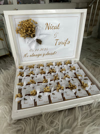 Yes Day White Shadow Box — Dried Flower & Chocolate Display Gift — Chocoodad Baku