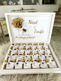 Yes Day White Shadow Box — Dried Flower & Chocolate Display Gift — Chocoodad Baku