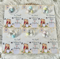 Winnie the Pooh 1st Birthday Favour Card — Speckled Bonbon Dome — Chocoodad Baku